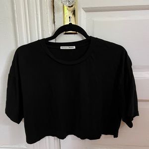 Reformation black crop tee